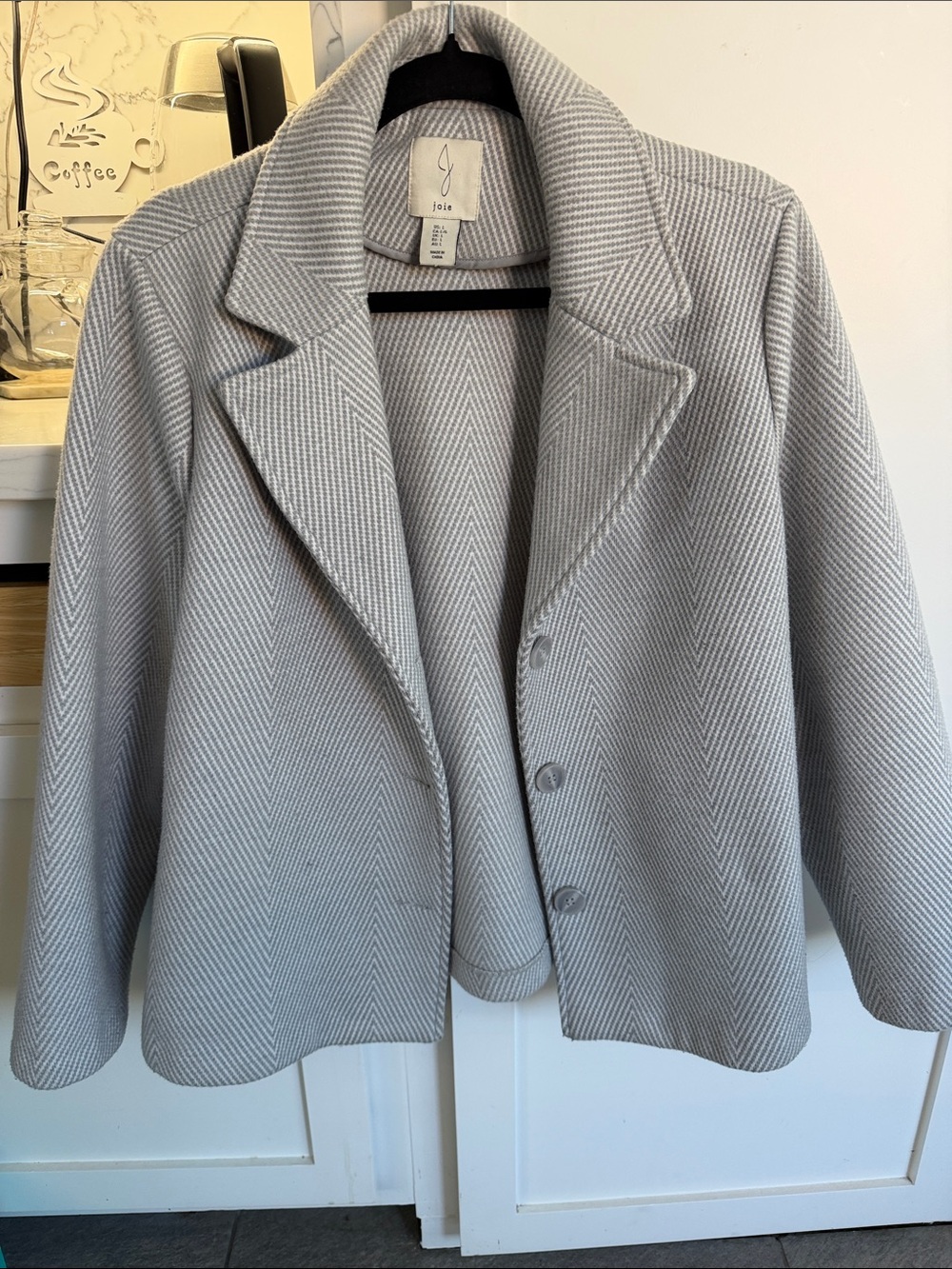 Joie Gray Herringbone Blazer